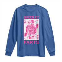Queen of Farts Long Sleeve Shirt Funny Joke Inappropriate Fart Prank Gift - Wonder Print Shop