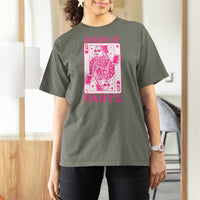 Queen of Farts T Shirt For Women Funny Joke Inappropriate Fart Prank Gift - Wonder Print Shop