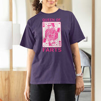 Queen of Farts T Shirt For Women Funny Joke Inappropriate Fart Prank Gift - Wonder Print Shop