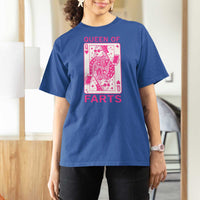 Queen of Farts T Shirt For Women Funny Joke Inappropriate Fart Prank Gift - Wonder Print Shop