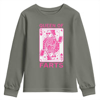 Queen of Farts Youth Sweatshirt Funny Joke Inappropriate Fart Prank Gift - Wonder Print Shop