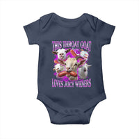 Funny Throat Goat Baby Onesie Swallows Juicy Wieners Inappropriate Adult - Wonder Print Shop