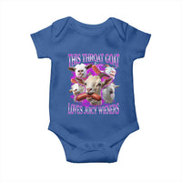 Funny Throat Goat Baby Onesie Swallows Juicy Wieners Inappropriate Adult - Wonder Print Shop