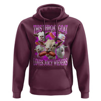 Funny Throat Goat Hoodie Swallows Juicy Wieners Inappropriate Adult - Wonder Print Shop