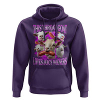 Funny Throat Goat Hoodie Swallows Juicy Wieners Inappropriate Adult - Wonder Print Shop