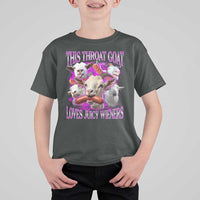 Funny Throat Goat T Shirt For Kid Swallows Juicy Wieners Inappropriate Adult - Wonder Print Shop