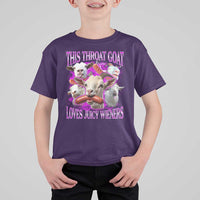 Funny Throat Goat T Shirt For Kid Swallows Juicy Wieners Inappropriate Adult - Wonder Print Shop