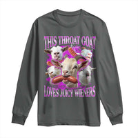 Funny Throat Goat Long Sleeve Shirt Swallows Juicy Wieners Inappropriate Adult - Wonder Print Shop
