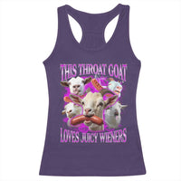 Funny Throat Goat Racerback Tank Top Swallows Juicy Wieners Inappropriate Adult - Wonder Print Shop