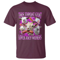 Funny Throat Goat T Shirt Swallows Juicy Wieners Inappropriate Adult - Wonder Print Shop
