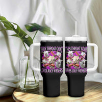 Funny Throat Goat Tumbler With Handle Swallows Juicy Wieners Inappropriate Adult - Wonder Print Shop