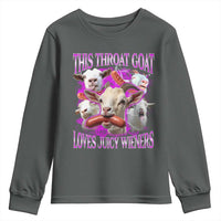 Funny Throat Goat Youth Sweatshirt Swallows Juicy Wieners Inappropriate Adult - Wonder Print Shop