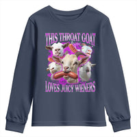Funny Throat Goat Youth Sweatshirt Swallows Juicy Wieners Inappropriate Adult - Wonder Print Shop