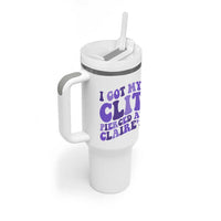 I Got My Clit Pierced At Claries Tumbler With Handle Funny Sarcasm Joke Adult Humor Sassy - Wonder Print Shop