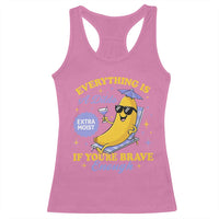 Funny Embarrassing Saying Racerback Tank Top Sarcastic Inappropriate Raunchy Banana - Wonder Print Shop