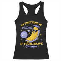 Funny Embarrassing Saying Racerback Tank Top Sarcastic Inappropriate Raunchy Banana - Wonder Print Shop