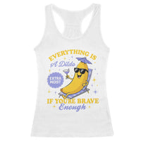 Funny Embarrassing Saying Racerback Tank Top Sarcastic Inappropriate Raunchy Banana - Wonder Print Shop