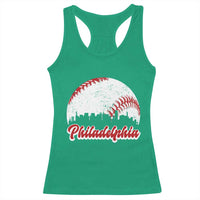 Philadelphia Baseball Racerback Tank Top Vintage Skyline City - Wonder Print Shop