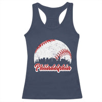 Philadelphia Baseball Racerback Tank Top Vintage Skyline City - Wonder Print Shop