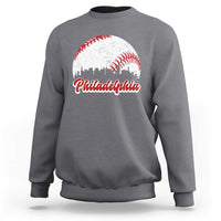 Philadelphia Baseball Sweatshirt Vintage Skyline City - Wonder Print Shop