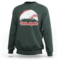 Philadelphia Baseball Sweatshirt Vintage Skyline City - Wonder Print Shop