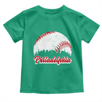 Philadelphia Baseball Toddler T Shirt Vintage Skyline City - Wonder Print Shop