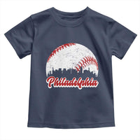 Philadelphia Baseball Toddler T Shirt Vintage Skyline City - Wonder Print Shop