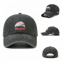 Philadelphia Baseball Lover Washed Cotton Baseball Cap Vintage Skyline City