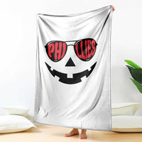 Halloween Phillies Throw Blanket Philadelphia Baseball Red October Jackolantern Pumpkin Face - Wonder Print Shop