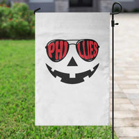 Halloween Phillies Garden Flag Philadelphia Baseball Red October Jackolantern Pumpkin Face - Wonder Print Shop