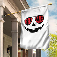 Halloween Phillies Garden Flag Philadelphia Baseball Red October Jackolantern Pumpkin Face - Wonder Print Shop