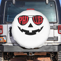 Halloween Phillies Spare Tire Cover Philadelphia Baseball Red October Jackolantern Pumpkin Face - Wonder Print Shop