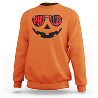 Halloween Phillies Sweatshirt Philadelphia Baseball Red October Jackolantern Pumpkin Face - Wonder Print Shop