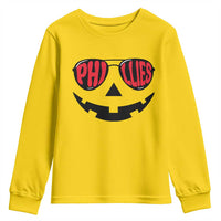 Halloween Phillies Youth Sweatshirt Philadelphia Baseball Red October Jackolantern Pumpkin Face - Wonder Print Shop