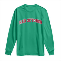 Red October Long Sleeve Shirt Vintage Sports Philadelphia Playoff Baseball Fan - Wonder Print Shop