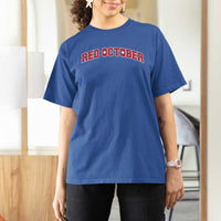 Red October T Shirt For Women Vintage Sports Philadelphia Playoff Baseball Fan - Wonder Print Shop