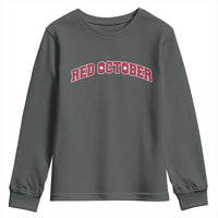 Red October Youth Sweatshirt Vintage Sports Philadelphia Playoff Baseball Fan - Wonder Print Shop