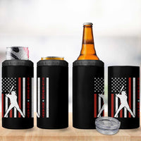 October Ready 4 in 1 Can Cooler Tumbler Cool Distressed Philadelphia Baseball Fan US Flag - Wonder Print Shop