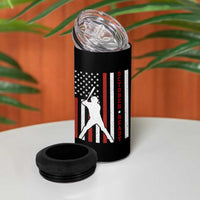 October Ready 4 in 1 Can Cooler Tumbler Cool Distressed Philadelphia Baseball Fan US Flag - Wonder Print Shop