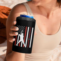 October Ready 4 in 1 Can Cooler Tumbler Cool Distressed Philadelphia Baseball Fan US Flag - Wonder Print Shop