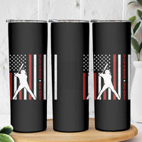 October Ready Skinny Tumbler Cool Distressed Philadelphia Baseball Fan US Flag - Wonder Print Shop