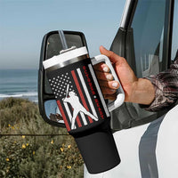 October Ready Tumbler With Handle Cool Distressed Philadelphia Baseball Fan US Flag - Wonder Print Shop