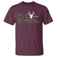 He Is Hunting T Shirt Camo Deer Hunters Girlfriend Wife Hunting Season - Wonder Print Shop