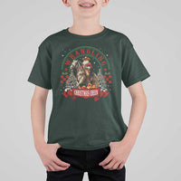 Western Christmas T Shirt For Kid Howdy Country Christmas Horse Xmas Cheer - Wonder Print Shop