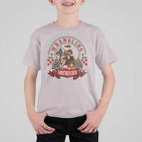 Western Christmas T Shirt For Kid Howdy Country Christmas Horse Xmas Cheer - Wonder Print Shop
