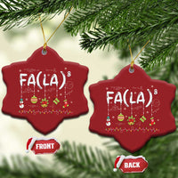 Funny Christmas Ornament FA (LA)8 Funny Xmas Santa Fa La Math Teacher Student - Wonder Print Shop
