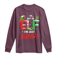 Funny Christmas Long Sleeve Shirt I'm Not An Elf Just Short Xmas