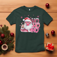 Christmas Couple Matching T Shirt Pink Santa Claus Ho Ho Ho - Wonder Print Shop
