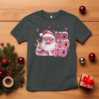Christmas Couple Matching T Shirt Pink Santa Claus Ho Ho Ho - Wonder Print Shop