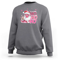 Christmas Couple Matching Sweatshirt Pink Santa Claus Ho Ho Ho - Wonder Print Shop
